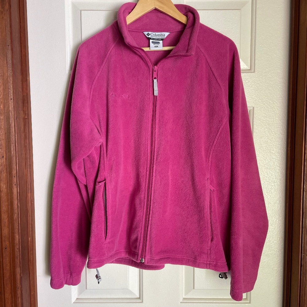 Columbia Women Fleece Jacket Full Zip Up With Pockets XL